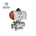 Sanitary ball valve Aluminum Clamp  Pneumatic Three-piece  Ball Valve fluid spare parts 304/316